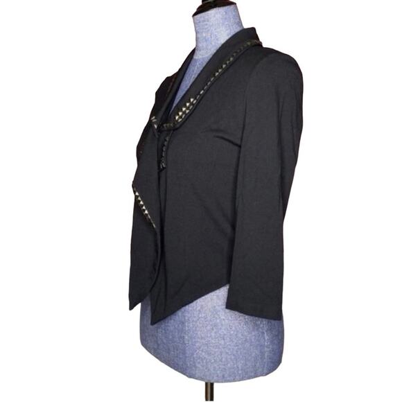 Sound & Matter Studded Blazer Size Large Black Jacket - Picture 1 of 5